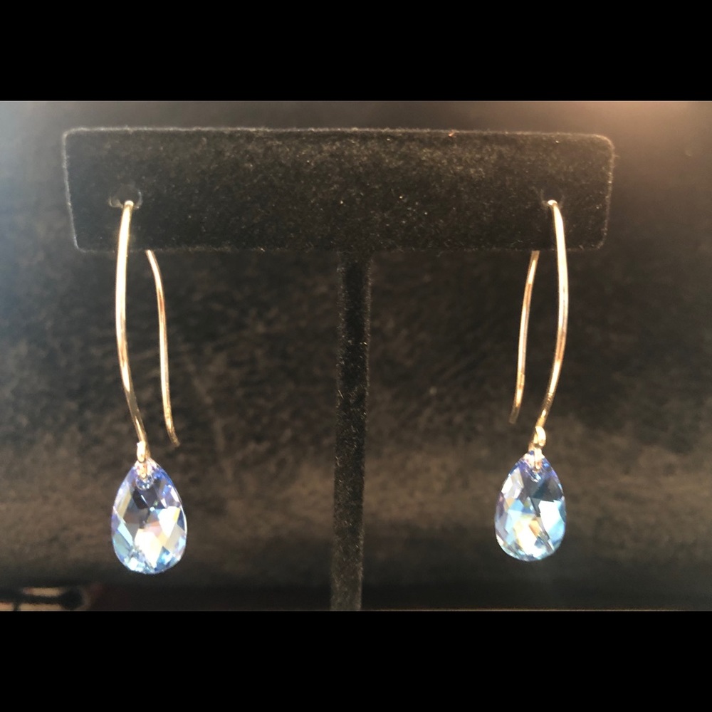 Sterling silver/Genuine Swarovski Crystal Earrings